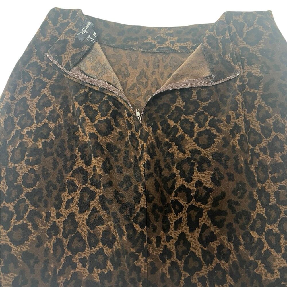 Leopard Print Mini Skirt Size 9/10 Low Rise Y2K Festival Style Vintage Animal - Picture 9 of 12